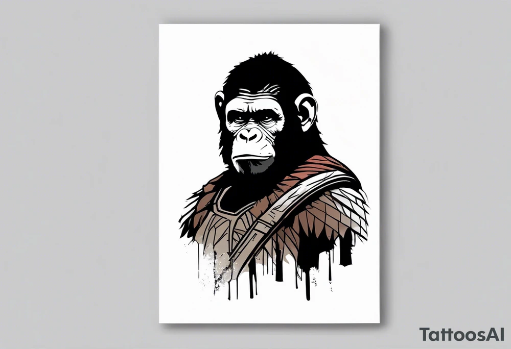 Caeser from the movie planet of the apes tattoo idea