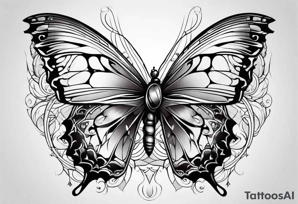 butterfly more manly tattoo idea