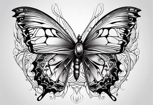 butterfly more manly tattoo idea