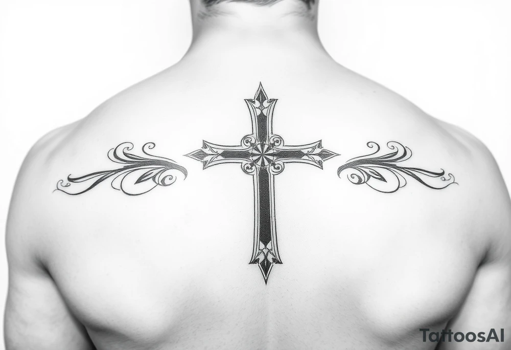 Cross adding on psalm 34 tattoo idea