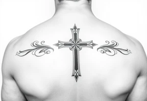 Cross adding on psalm 34 tattoo idea