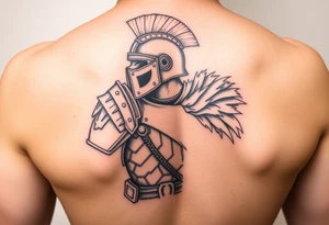 Armored Roman Soldier tattoo idea