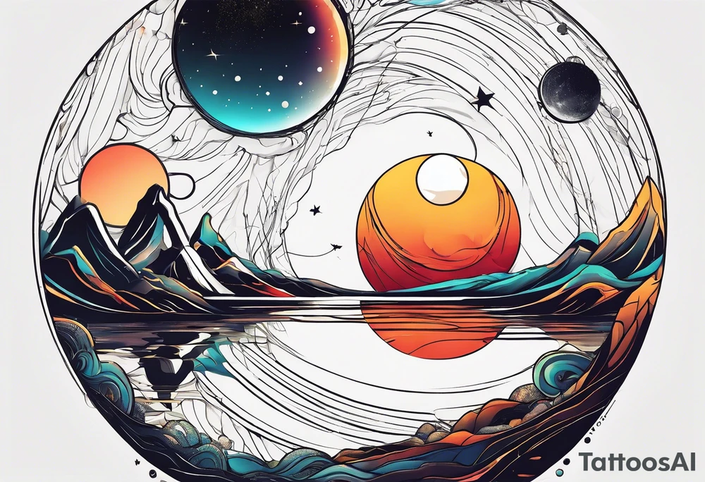 Planet symboling ease of moving from one part to another. tattoo idea