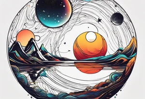 Planet symboling ease of moving from one part to another. tattoo idea