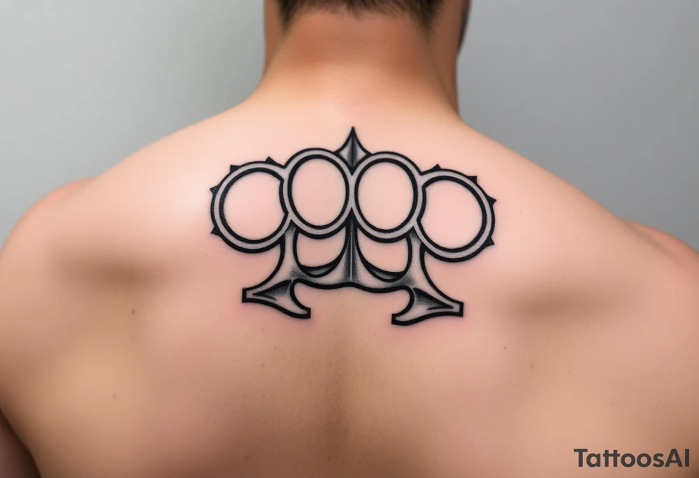 Brass knuckles tattoo idea