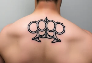 Brass knuckles tattoo idea