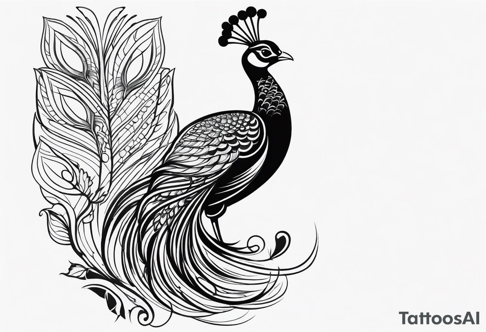 a tattoo to mesh well with an existing peacock tattoo tattoo idea