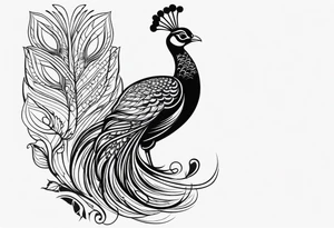 a tattoo to mesh well with an existing peacock tattoo tattoo idea