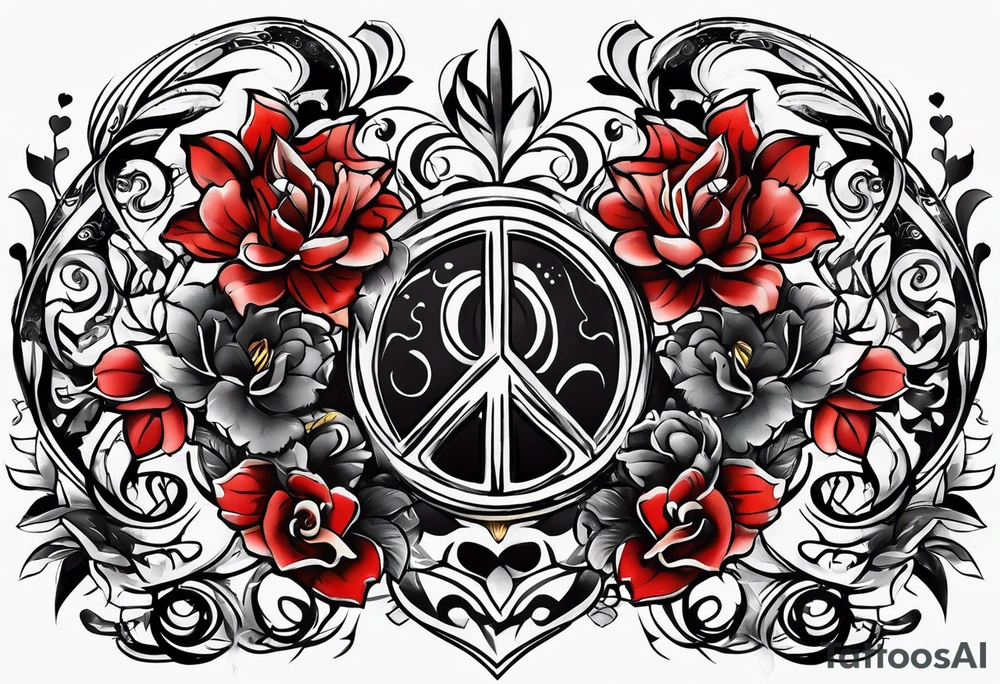 Tattoos to represent love, peace and humanity tattoo idea