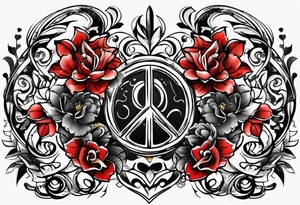 Tattoos to represent love, peace and humanity tattoo idea