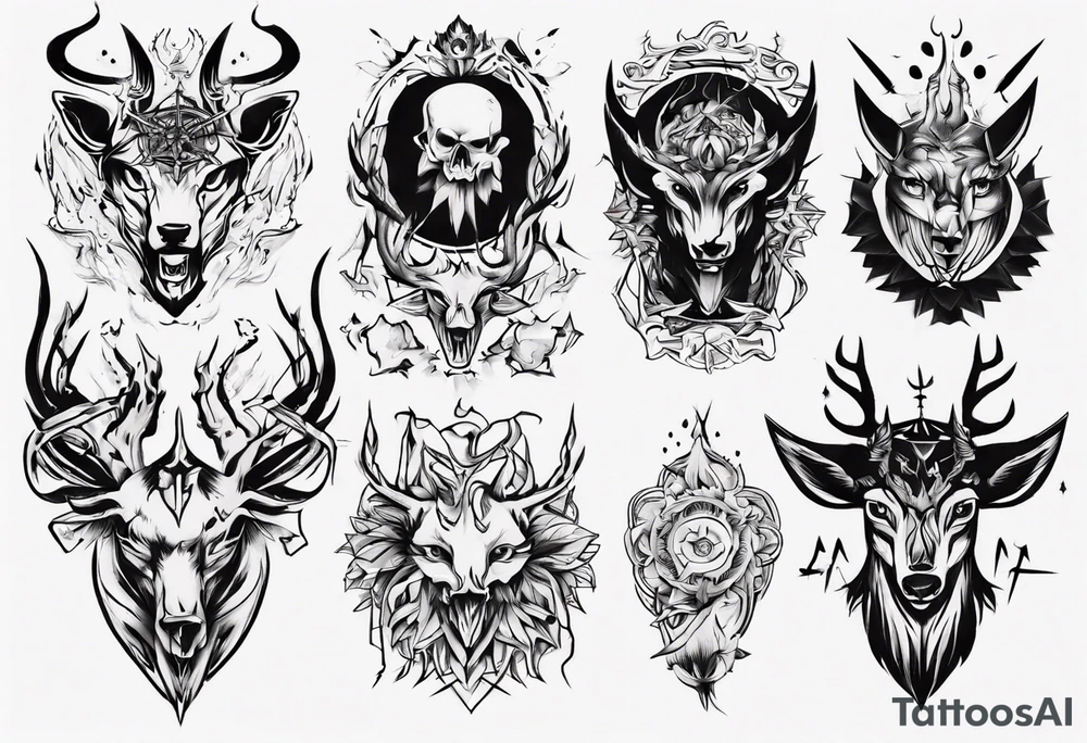 jäger und reh tattoo idea