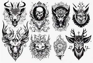 jäger und reh tattoo idea