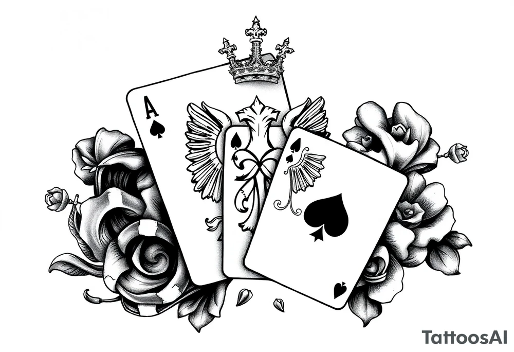 Poland symbol and poker cards Add casino money to it. tattoo idea