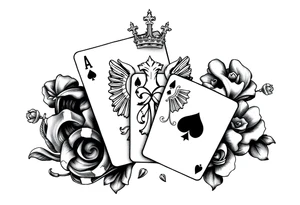 Poland symbol and poker cards Add casino money to it. tattoo idea