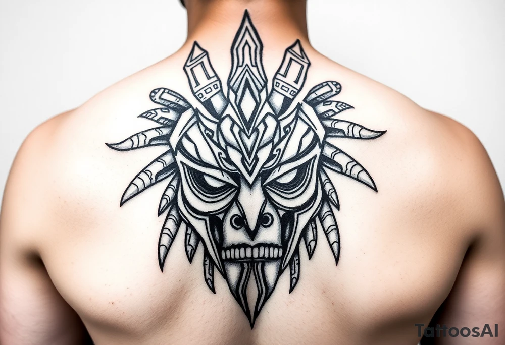Zulu 
african mask tattoo idea