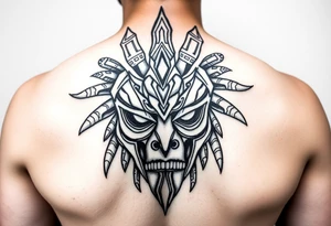 Zulu 
african mask tattoo idea