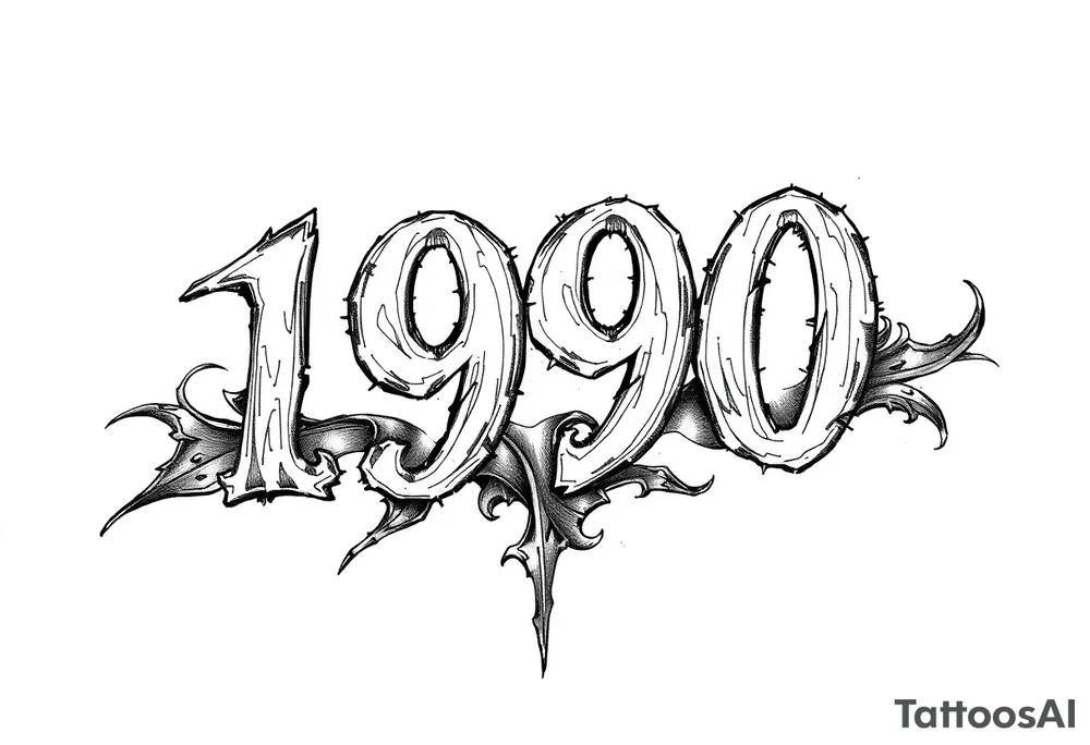 1990 in Roman numerals tattoo idea