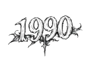 1990 in Roman numerals tattoo idea
