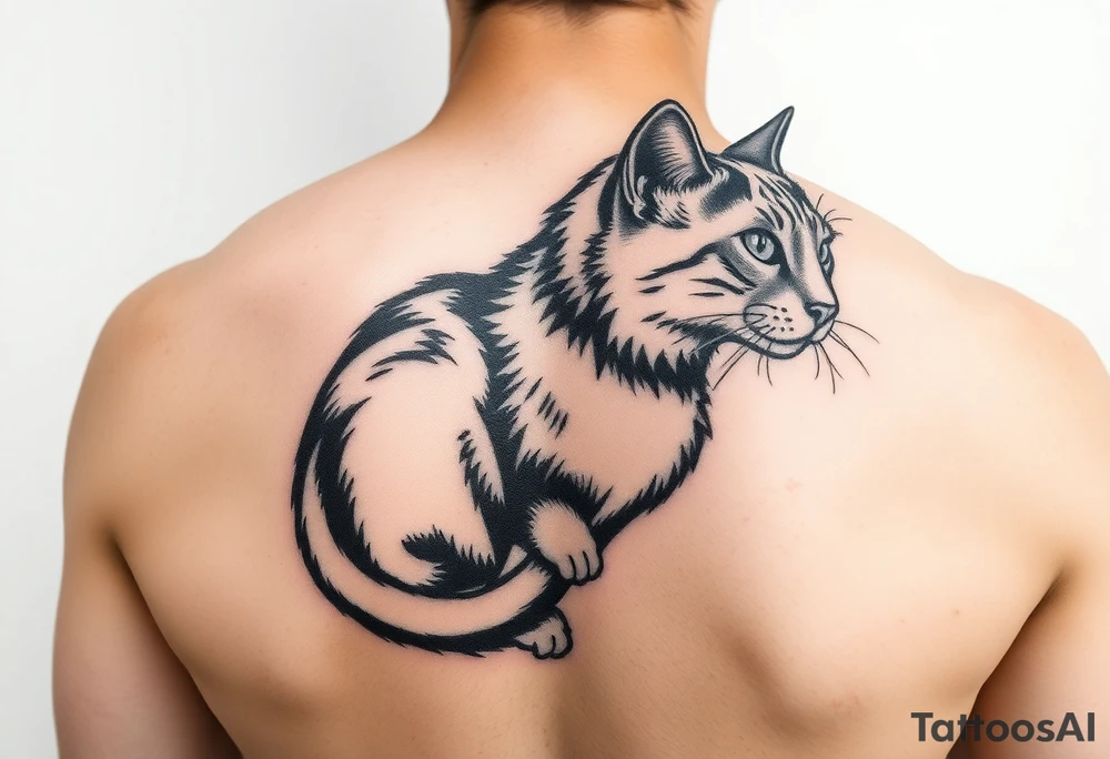 Black Cat tattoo idea