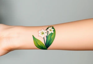 White flowering Lilly of the vally plantsl tattoo idea