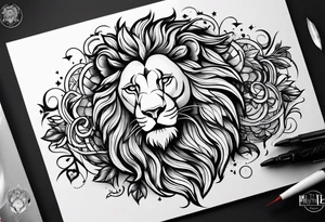 Lion leo tattoo idea