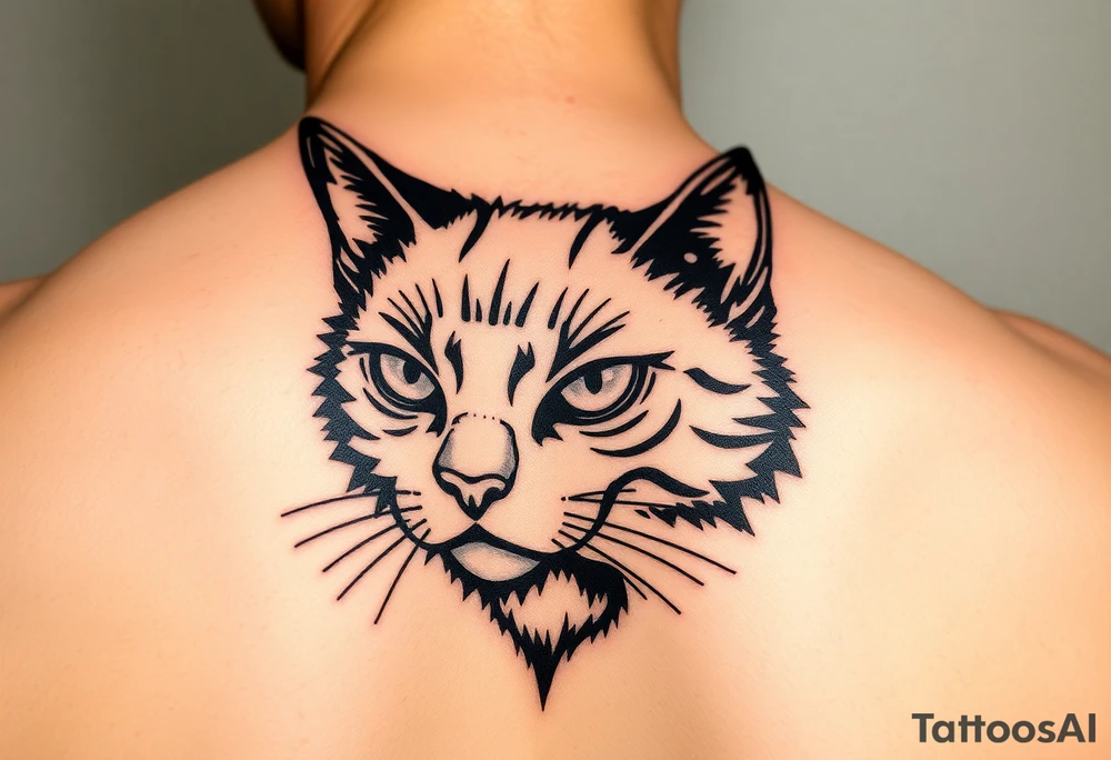 black cat tattoo idea