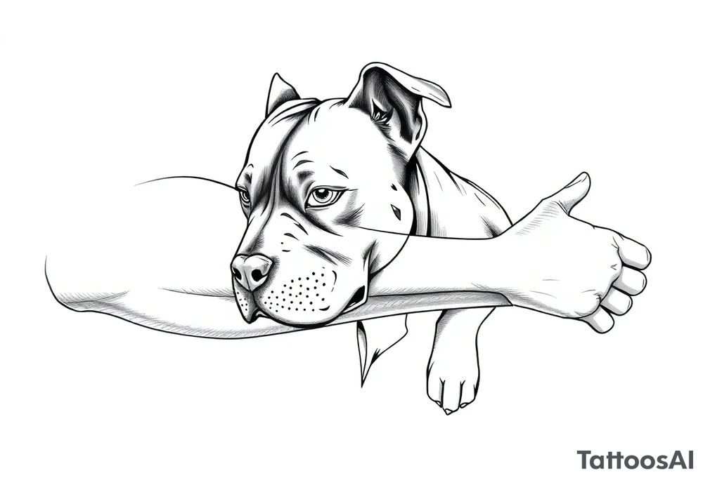 Girl pitbull tattoo idea