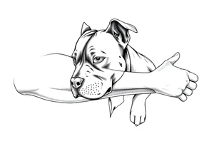 Girl pitbull tattoo idea