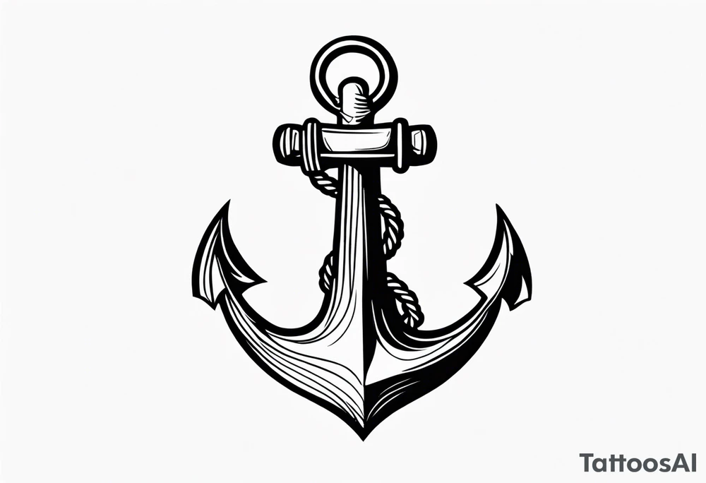 Timeless Anchor with Rope tattoo idea