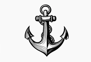 Timeless Anchor with Rope tattoo idea