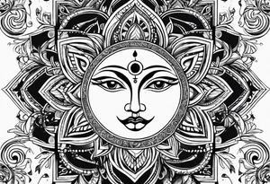 the sun and the moon tattoo idea