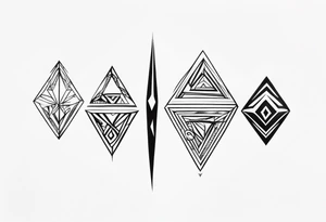 Tribal tattoo courage in diamond shape tattoo idea