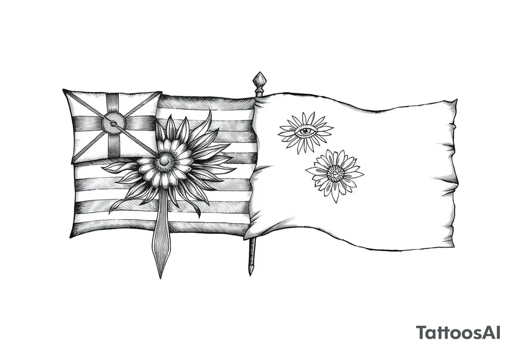 Palauan and Yap Micronesia fsm tribal flags put together tattoo idea