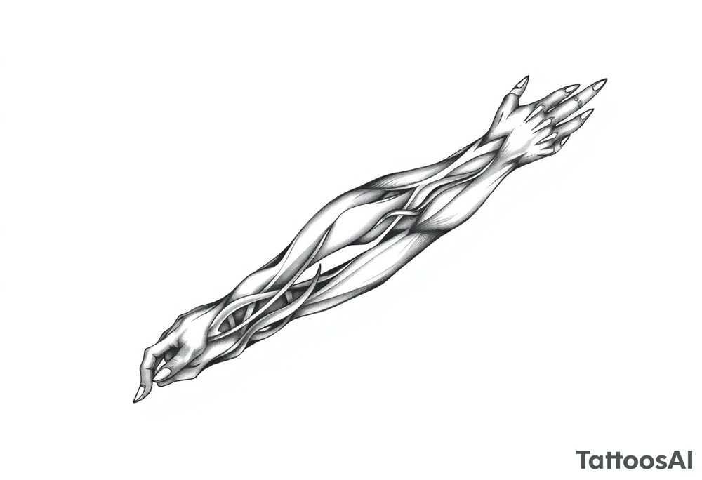 Längliche Engelsflügel tattoo idea