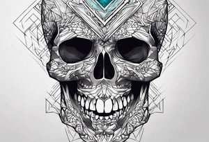 skull mouth open tattoo idea