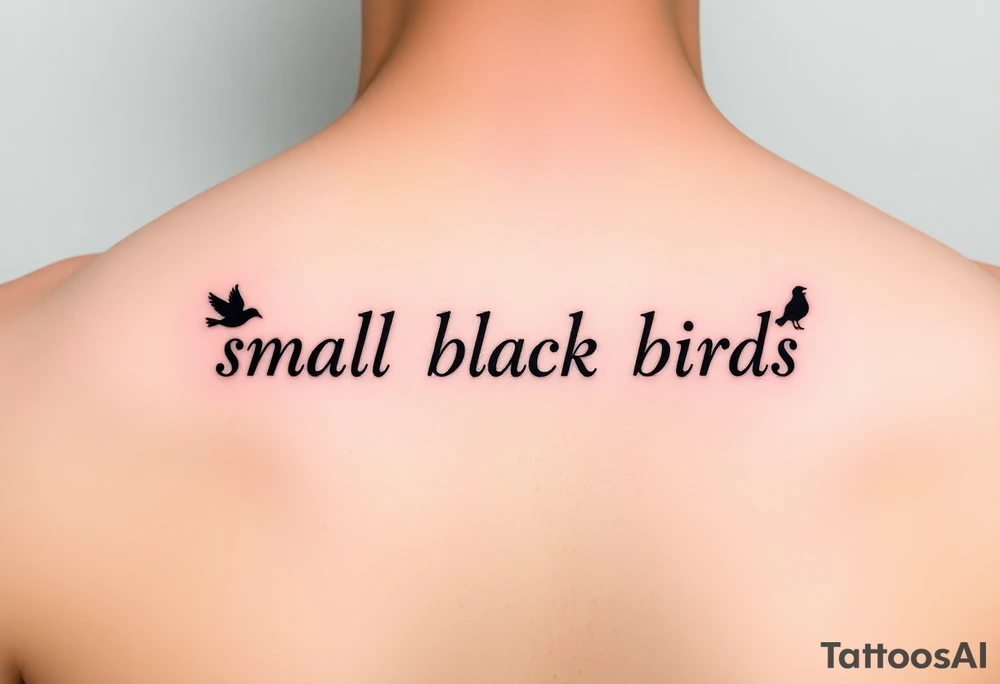 small black birds flying down arm tattoo idea