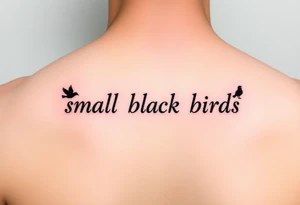small black birds flying down arm tattoo idea