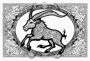 Capricorn and includes the letters JY tattoo idea