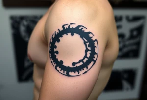 thick Japanese Enso circle tattoo idea