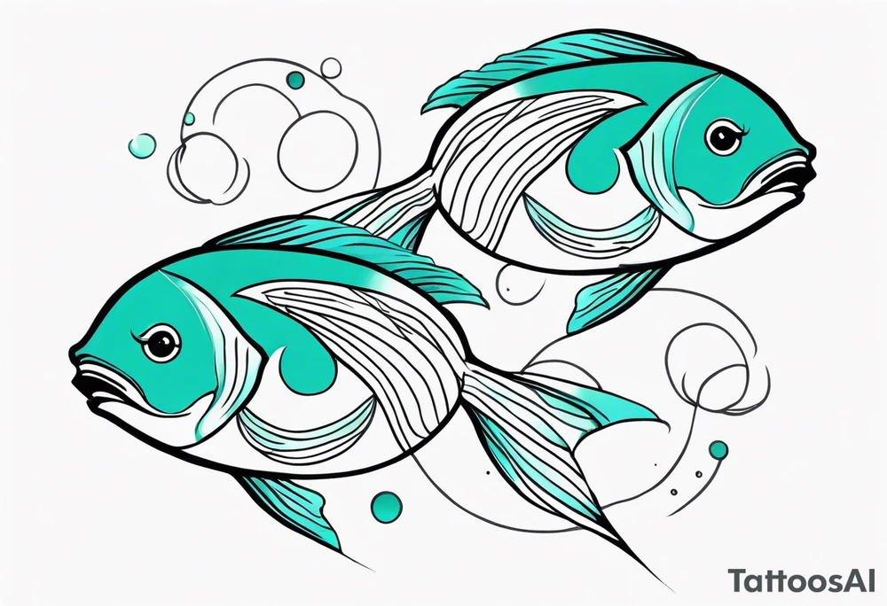 pisces tattoo with a maculine touch tattoo idea