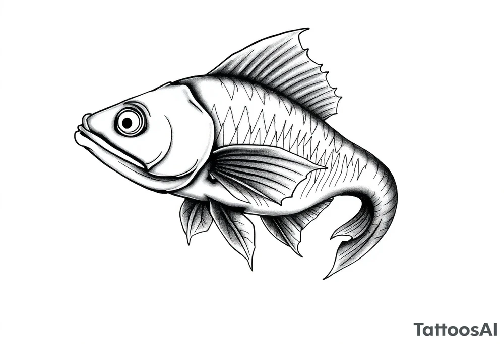 Realistic magikarp tattoo idea