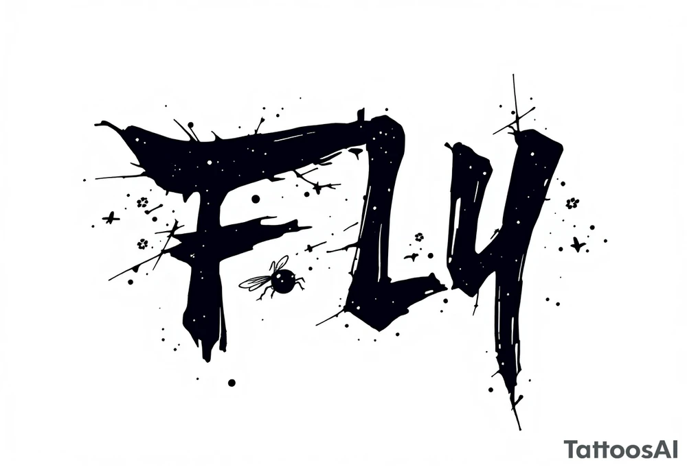 FLY japanese font tattoo idea