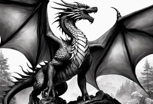 Drache mit geschlossener Schnsuze tattoo idea