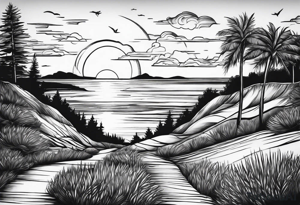 sunset. simple. tattoo idea