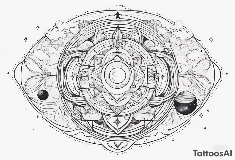 universe vision inside yogi's mind tattoo idea