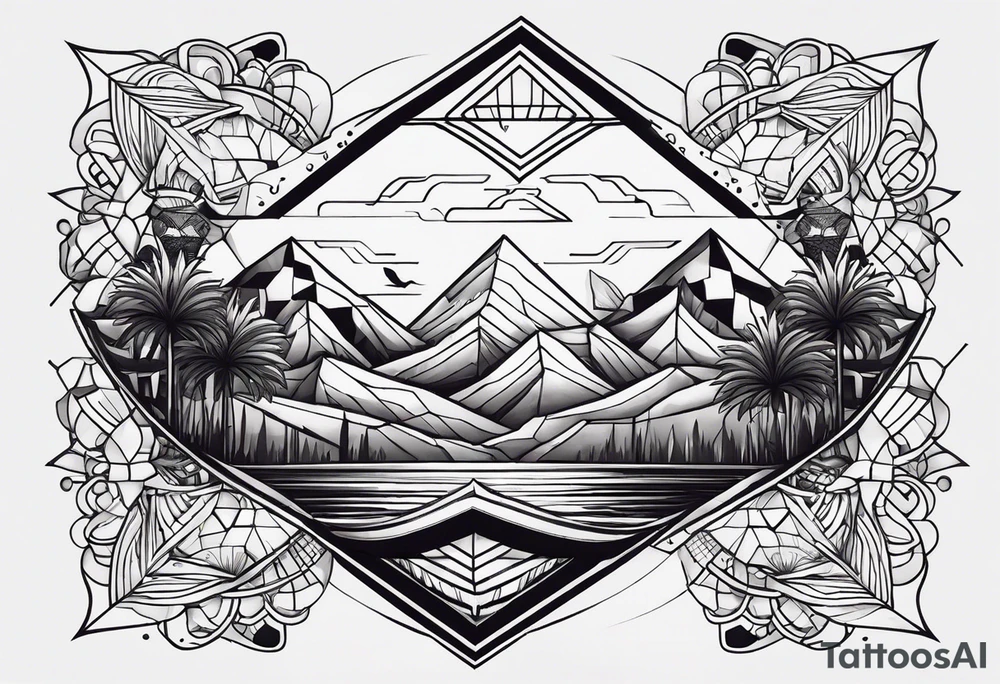 Феникс в траве, на фоне брызги акварелью tattoo idea