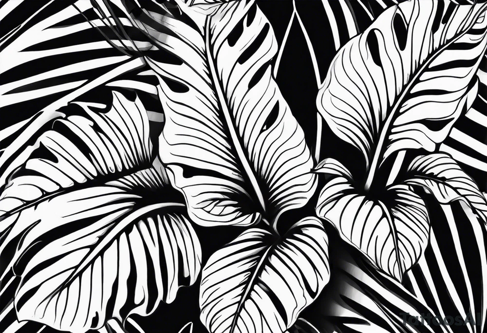 Alocasia zebrina tattoo idea