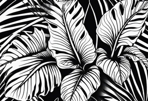 Alocasia zebrina tattoo idea