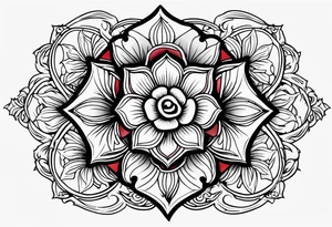 Tudor rose cygel tattoo idea
