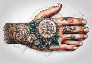 medical stitches reattaching arm tattoo idea